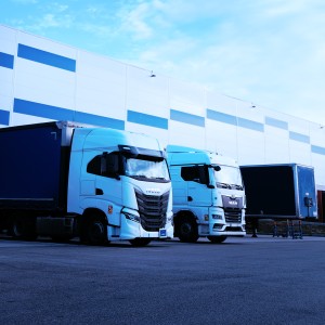 Camions bleus
